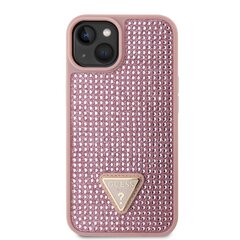 Guess Rhinestones Triangle Metal Logo Case for iPhone 14 Pink цена и информация | Чехлы для телефонов | hansapost.ee