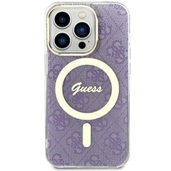 Guess GUHMP14LH4STU iPhone 14 Pro 6.1" purpurowy|purple hardcase 4G MagSafe цена и информация | Чехлы для телефонов | hansapost.ee