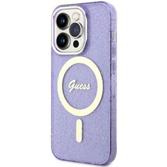 Guess GUHMP14XHCMCGU iPhone 14 Pro Max 6.7" purpurowy|purple hardcase Glitter Gold MagSafe цена и информация | Чехлы для телефонов | hansapost.ee