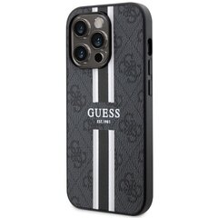 Guess GUHMP14XP4RPSK iPhone 14 Pro Max 6.7" czarny|black hardcase 4G Printed Stripes MagSafe цена и информация | Чехлы для телефонов | hansapost.ee