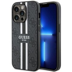 Guess GUHMP14XP4RPSK iPhone 14 Pro Max 6.7" czarny|black hardcase 4G Printed Stripes MagSafe цена и информация | Чехлы для телефонов | hansapost.ee