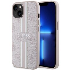 Guess GUHMP14SP4RPSP iPhone 14 6,1" różowy|pink hardcase 4G Printed Stripes MagSafe цена и информация | Чехлы для телефонов | hansapost.ee