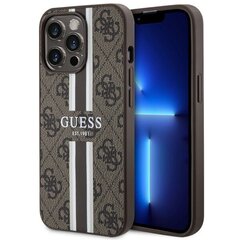 Guess GUHMP14XP4RPSW iPhone 14 Pro Max 6.7" brązowy|brown hardcase 4G Printed Stripes MagSafe цена и информация | Чехлы для телефонов | hansapost.ee