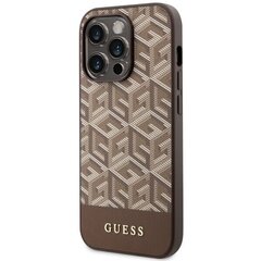 Guess GUHMP14LHGCFSEW iPhone 14 Pro 6.1" brązowy|brown hard case GCube Stripes MagSafe цена и информация | Чехлы для телефонов | hansapost.ee