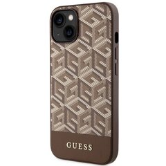 Guess GUHMP14XP4RPSW iPhone 14 Pro Max 6.7" brązowy|brown hardcase 4G Printed Stripes MagSafe цена и информация | Чехлы для телефонов | hansapost.ee