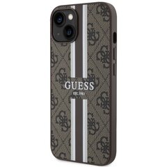 Guess GUHMP14SP4RPSW iPhone 14 6,1" brązowy|brown hardcase 4G Printed Stripes MagSafe цена и информация | Чехлы для телефонов | hansapost.ee