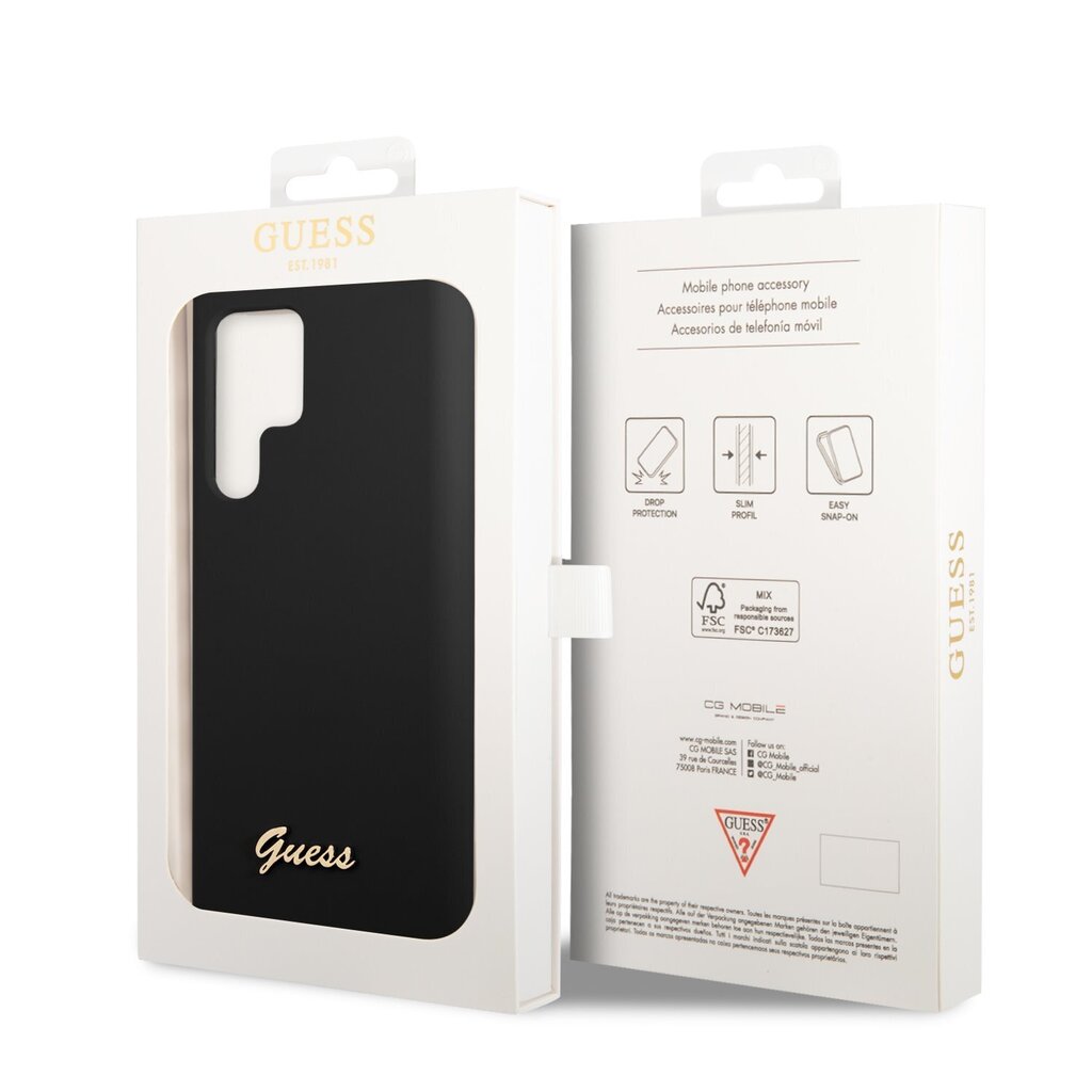 Guess Metal Logo Case, must цена и информация | Telefonide kaitsekaaned ja -ümbrised | hansapost.ee