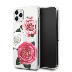 Guess GUHCN58ROSTRT iPhone 11 Pro transparent hardcase Flower Desire Pink & White Rose цена и информация | Чехлы для телефонов | hansapost.ee