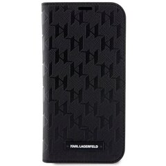 Karl Lagerfeld KLBKP14LSAKLHPK iPhone 14 Pro 6.1" bookcase czarny|black Saffiano Monogram цена и информация | Чехлы для телефонов | hansapost.ee
