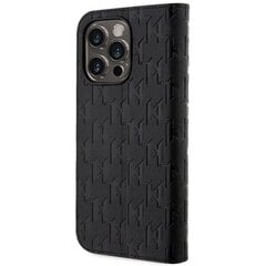 Karl Lagerfeld KLBKP14LSAKLHPK iPhone 14 Pro 6.1" bookcase czarny|black Saffiano Monogram цена и информация | Чехлы для телефонов | hansapost.ee