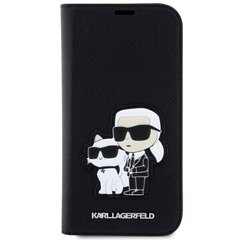 Karl Lagerfeld KLBKP14LSANKCPK iPhone 14 Pro 6.1" bookcase czarny|black Saffiano Karl & Choupette цена и информация | Чехлы для телефонов | hansapost.ee