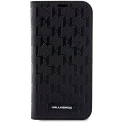 Karl Lagerfeld KLBKP14SSAKLHPK iPhone 14 6.1" bookcase czarny|black Saffiano Monogram цена и информация | Чехлы для телефонов | hansapost.ee