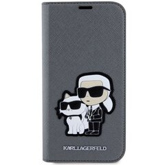 Karl Lagerfeld KLBKP14SSANKCPG iPhone 14 6.1" bookcase srebrny|silver Saffiano Karl & Choupette цена и информация | Чехлы для телефонов | hansapost.ee