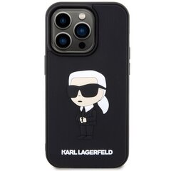 Чехол Karl Lagerfeld KLHCP14L3DRKINK для iPhone 14 Pro 6.1" hardcase Rubber Ikonik 3D, черный цена и информация | Чехлы для телефонов | hansapost.ee