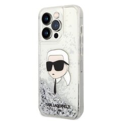 Karl Lagerfeld KLHCP14LLNKHCH iPhone 14 Pro 6,1" srebrny|silver hardcase Glitter Karl Head цена и информация | Чехлы для телефонов | hansapost.ee