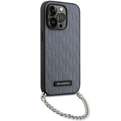 Karl Lagerfeld KLHCP14LSACKLHPG iPhone 14 Pro 6.1" srebrny|silver hardcase Saffiano Monogram Chain цена и информация | Чехлы для телефонов | hansapost.ee