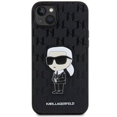Чехол Karl Lagerfeld KLHCP14MSAKHPKK для iPhone 14 Plus 6.7" Saffiano Monogram Ikonik, черный цена и информация | Чехлы для телефонов | hansapost.ee