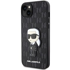 Чехол Karl Lagerfeld KLHCP14MSAKHPKK для iPhone 14 Plus 6.7" Saffiano Monogram Ikonik, черный цена и информация | Чехлы для телефонов | hansapost.ee