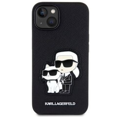 Чехол Karl Lagerfeld KLHCP14MSANKCPK для iPhone 14 Plus 6.7" hardcase Saffiano Karl & Choupette, черный цена и информация | Чехлы для телефонов | hansapost.ee