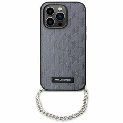 Karl Lagerfeld KLHCP14SSACKLHPG iPhone 14 6.1" srebrny|silver hardcase Saffiano Monogram Chain цена и информация | Чехлы для телефонов | hansapost.ee