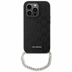 Karl Lagerfeld KLHCP14SSACKLHPK iPhone 14 6.1" czarny|black hardcase Saffiano Monogram Chain цена и информация | Чехлы для телефонов | hansapost.ee