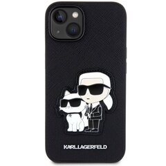 Чехол Karl Lagerfeld KLHCP14SSANKCPK для iPhone 14 6.1" hardcase Saffiano Karl & Choupette, черный цена и информация | Чехлы для телефонов | hansapost.ee
