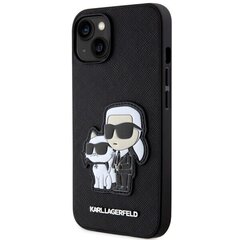 Чехол Karl Lagerfeld KLHCP14SSANKCPK для iPhone 14 6.1" hardcase Saffiano Karl & Choupette, черный цена и информация | Чехлы для телефонов | hansapost.ee