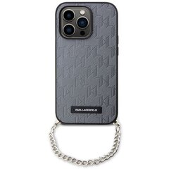 Karl Lagerfeld KLHCP14XSACKLHPG iPhone 14 Pro Max 6.7" srebrny|silver hardcase Saffiano Monogram Chain цена и информация | Чехлы для телефонов | hansapost.ee