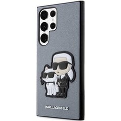 Karl Lagerfeld KLHCS23LSANKCPG S23 Ultra S918 hardcase szary|grey Saffiano Karl & Choupette цена и информация | Чехлы для телефонов | hansapost.ee