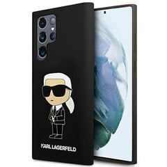Karl Lagerfeld KLHCS23LSNIKBCK S23 Ultra S918 hardcase czarny|black Silicone Ikonik цена и информация | Чехлы для телефонов | hansapost.ee