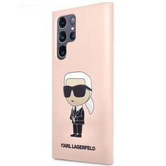 Karl Lagerfeld KLHCS23LSNIKBCP Sam S23 Ultra S918 hardcase różowy|pink Silicone Ikonik цена и информация | Чехлы для телефонов | hansapost.ee
