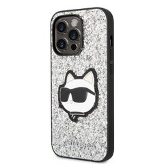 Karl Lagerfeld KLHCP14XG2CPS iPhone 14 Pro Max 6,7" srebrny|silver hardcase Glitter Choupette Patch цена и информация | Чехлы для телефонов | hansapost.ee