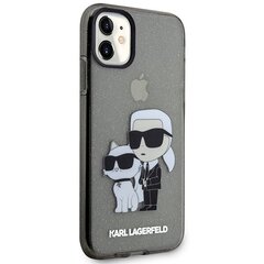 Karl Lagerfeld KLFLBKPXKSB iPhone X|Xs czarny|black bookcase Signature Glitter цена и информация | Чехлы для телефонов | hansapost.ee