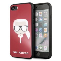 Karl Lagerfeld KLHCI8DLHRE iPhone 7|8 SE 2020 | SE 2022 czerwony|red Iconic Glitter Karl`s Head цена и информация | Чехлы для телефонов | hansapost.ee