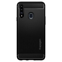 Spigen Rugged Armor Samsung A20s A207 czarny|black matte ACS00561 цена и информация | Чехлы для телефонов | hansapost.ee