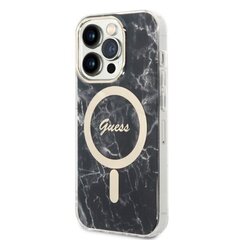 Zestaw Guess GUBPP14SH4EACSK Case+ Charger iPhone 14 6,1" czarny|black hard case 4G Print MagSafe цена и информация | Чехлы для телефонов | hansapost.ee