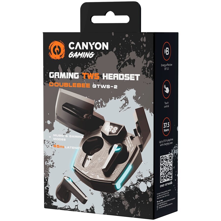 Canyon DoubleBee GTWS-2 Black CND-GTWS2B hind ja info | Kõrvaklapid | hansapost.ee