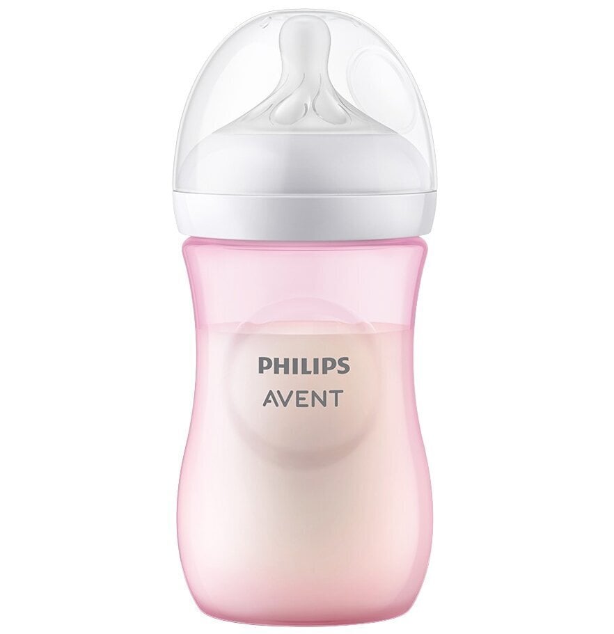 Pudel Philips Avent Natural Response, roosa, 1 kuu+, 260 ml цена и информация | Lutipudelid ja tarvikud | hansapost.ee