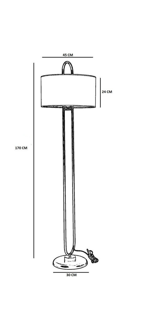 Põrandalamp Opviq Elips hind ja info | Põrandalambid | hansapost.ee