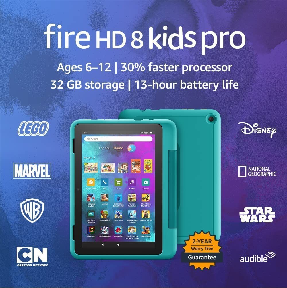 Amazon Fire HD 8 Kids Pro Hello Teal цена и информация | Tahvelarvutid | hansapost.ee