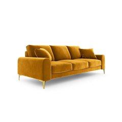 Трехместный диван Velvet Larnite, 222x102x90 см, цвет желтый цена и информация | Диваны | hansapost.ee