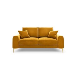 Двухместный диван Velvet Larnite, 172x102x90 см, желтый цвет цена и информация | Диваны | hansapost.ee
