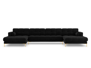Мягкий уголок Cosmopolitan Design Bali 7S-V, черный/золотистый цвет цена и информация | Угловые диваны | hansapost.ee