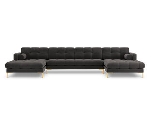 Pehme nurgadiivan Cosmopolitan Design 7S-V, tumehall/kuldne price and information | Corner sofas and corner sofa beds | hansapost.ee