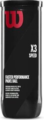 Padeli pallid Wilson Padel X3 Speed, 3 tk hind ja info | Padel | hansapost.ee