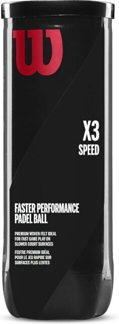 Padeli pallid Wilson Padel X3 Speed, 3 tk цена и информация | Padel | hansapost.ee