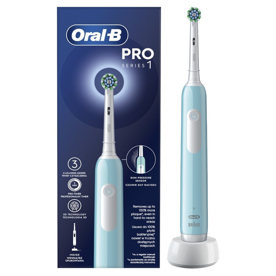 Oral-B Pro Series 1 Caribbean Blue Cross Action hind ja info | Elektrilised hambaharjad | hansapost.ee