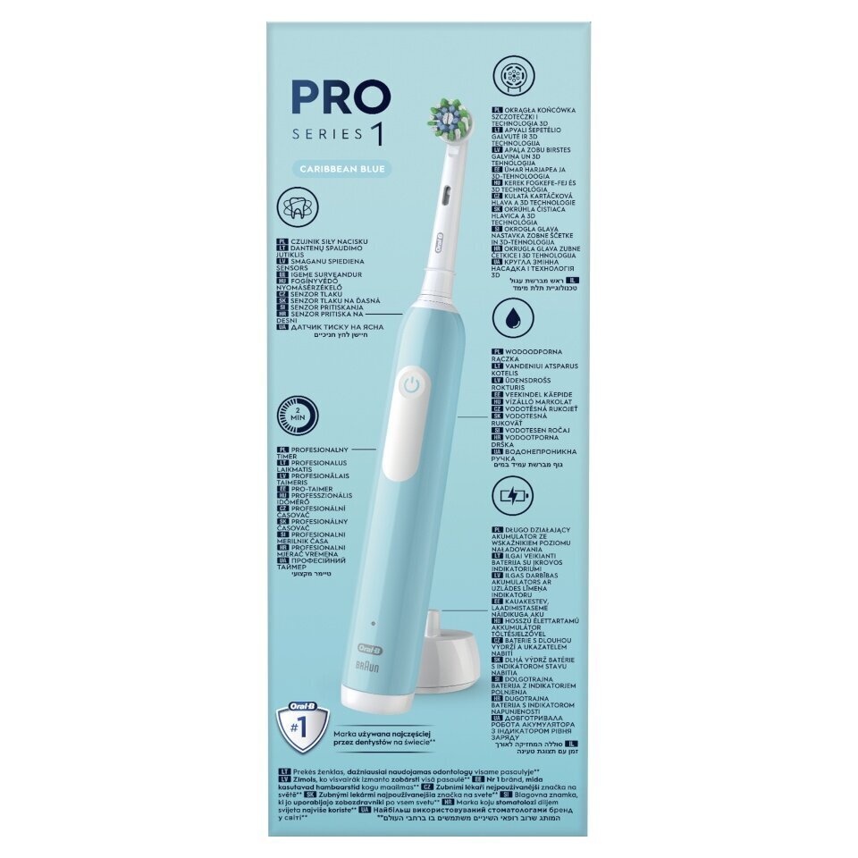 Oral-B Pro Series 1 Caribbean Blue Cross Action hind ja info | Elektrilised hambaharjad | hansapost.ee