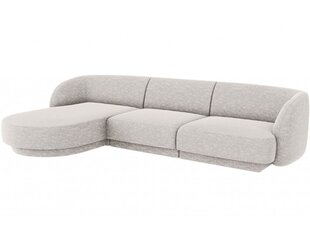 Левосторонний угловой диван Micadoni Miley, 259 x 155 x 74, серый цена и информация | Диваны | hansapost.ee