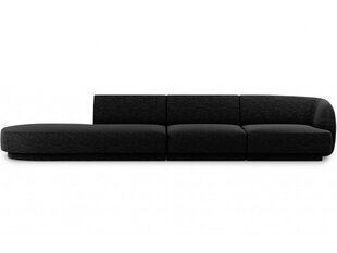 Левосторонний диван Micadoni Miley, 302 x 85 x 74 см, черный цена и информация | Диваны | hansapost.ee